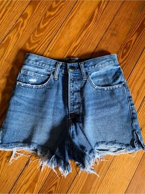 Abercrombie & Fitch Light Blue Distressed Denim Cutoff Shorts